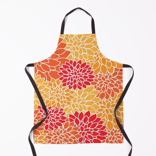 Item preview, Just Dahlias in Autumn Colors Orange, Red, Tan designed and sold by AlteredAtelier.