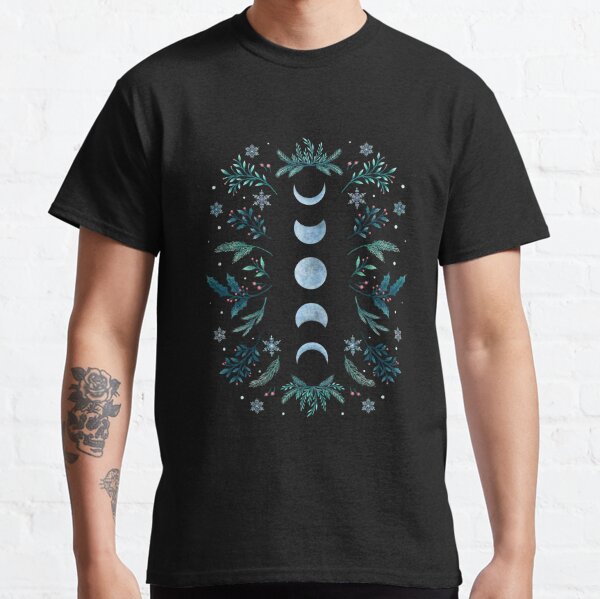 Moonlit Garden-Teal Snow Classic T-Shirt