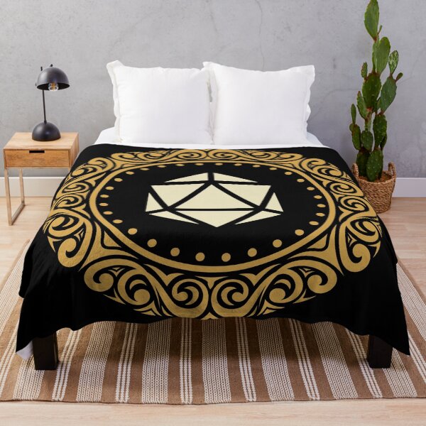 Item preview, Gold Ornament Plate Polyhedral D20 Dice designed and sold by pixeptional.