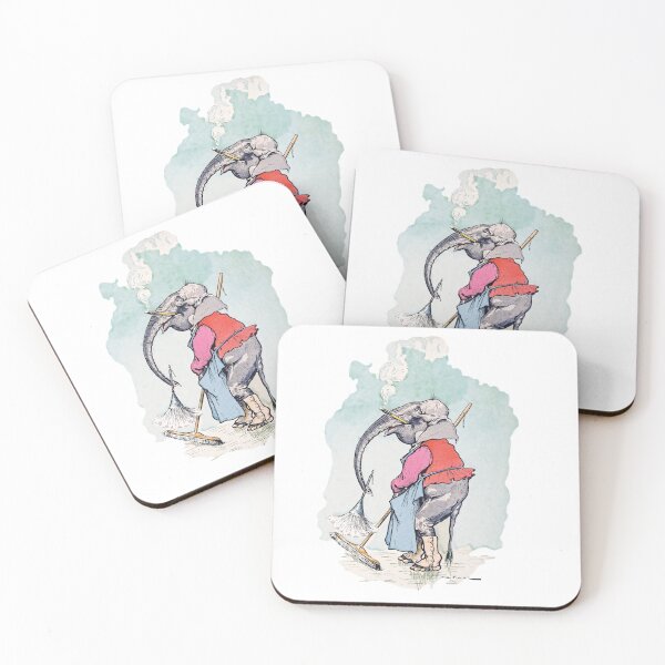 Item preview, Elephant Housekeeper, tidying up by Auguste Vimar 1895 designed and sold by ebrawne.