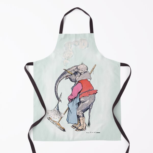 Item preview, Elephant Housekeeper, tidying up by Auguste Vimar 1895 designed and sold by ebrawne.