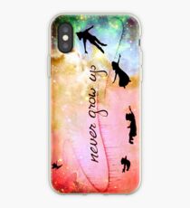 Nebula Galaxy Never grow up iPhone Case