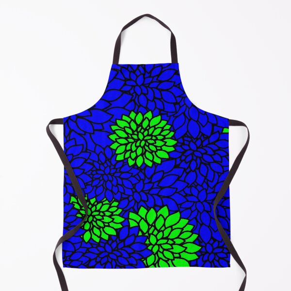 Item preview, Just Dahlias in Blue and Green designed and sold by AlteredAtelier.