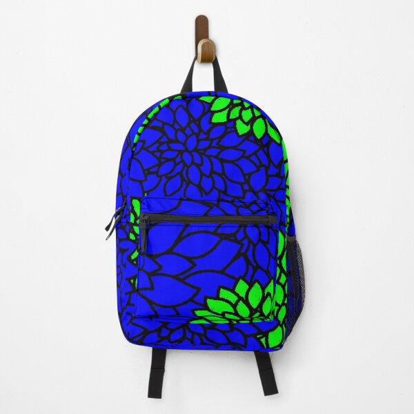 Item preview, Just Dahlias in Blue and Green designed and sold by AlteredAtelier.