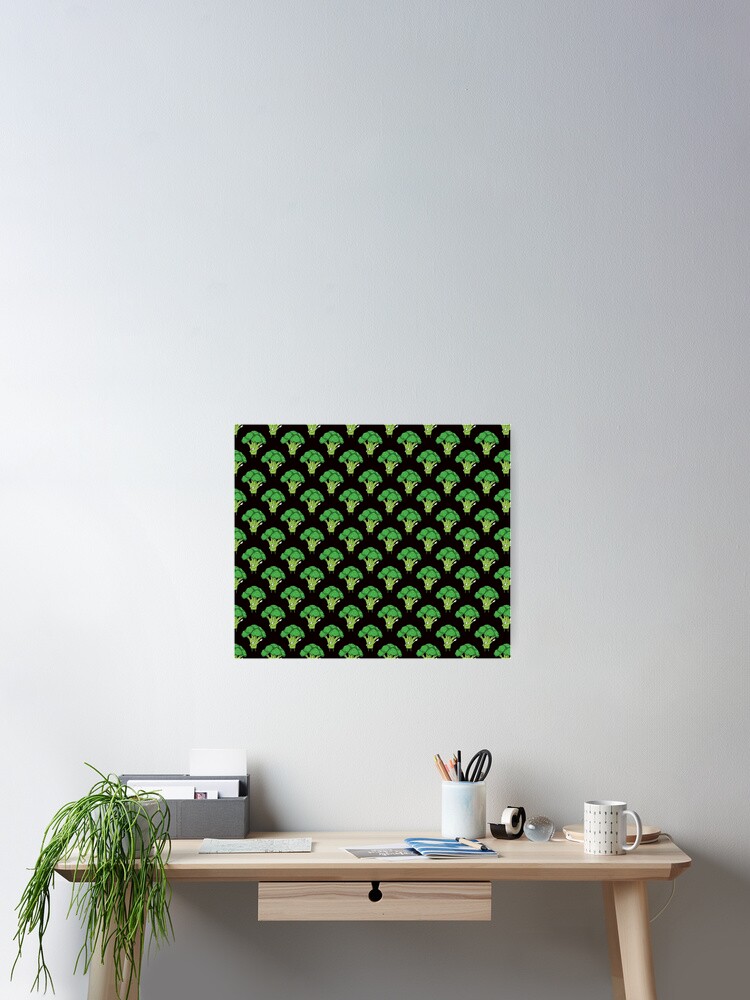 Thumbnail 2 of 3, Poster, Dabbing Broccoli Pattern designed and sold by Whynot123.