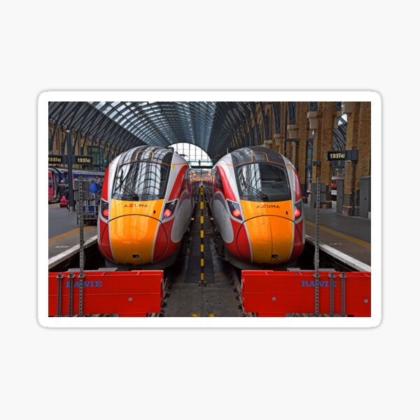 LNER Azuma trains at Kings Cross Sticker