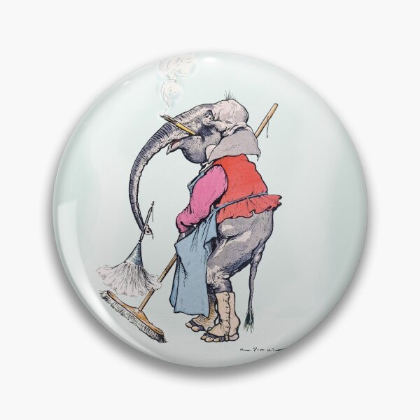 Item preview, Elephant Housekeeper, tidying up by Auguste Vimar 1895 designed and sold by ebrawne.