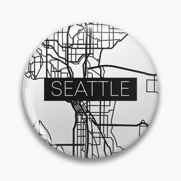 Item preview, Seattle Street Map Black and White Transparent designed and sold by HelloGentry.
