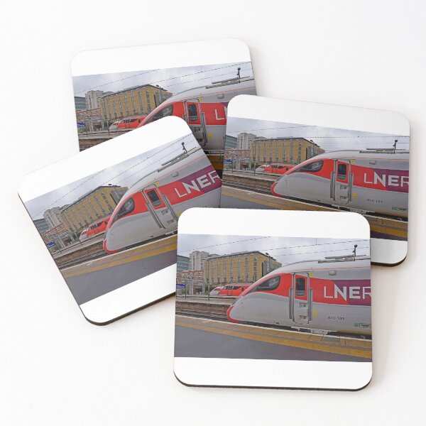 Item preview, LNER Azuma trains with a class 91 loco at Kings Cross designed and sold by Random Railways.