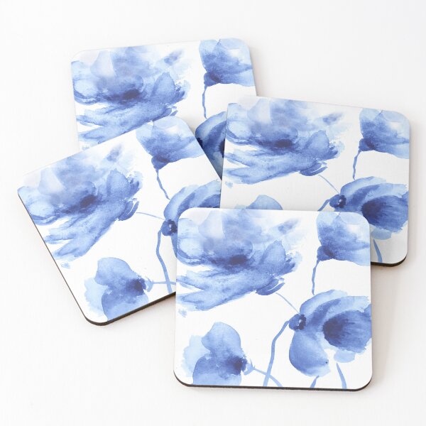 Item preview, Blue Poppy Watercolor designed and sold by Jenie Yolland.
