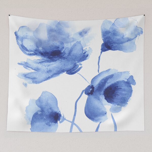 Item preview, Blue Poppy Watercolor designed and sold by Jenie Yolland.