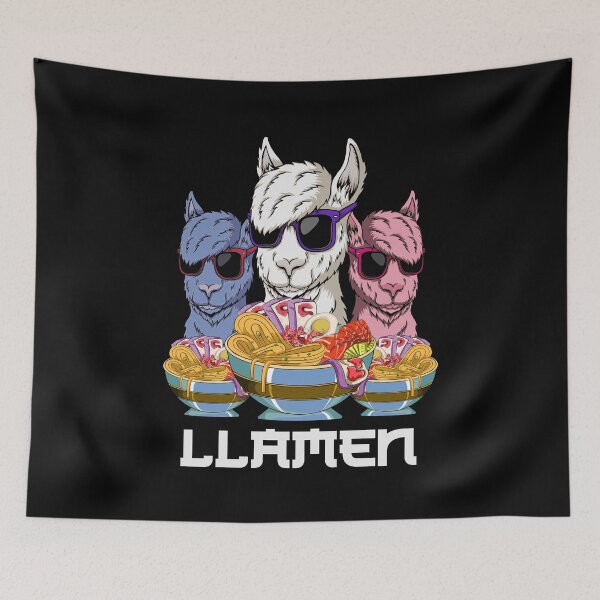 Item preview, Japan Kawaii Llamen Funny Llama Ramen designed and sold by bestshirtdesign.