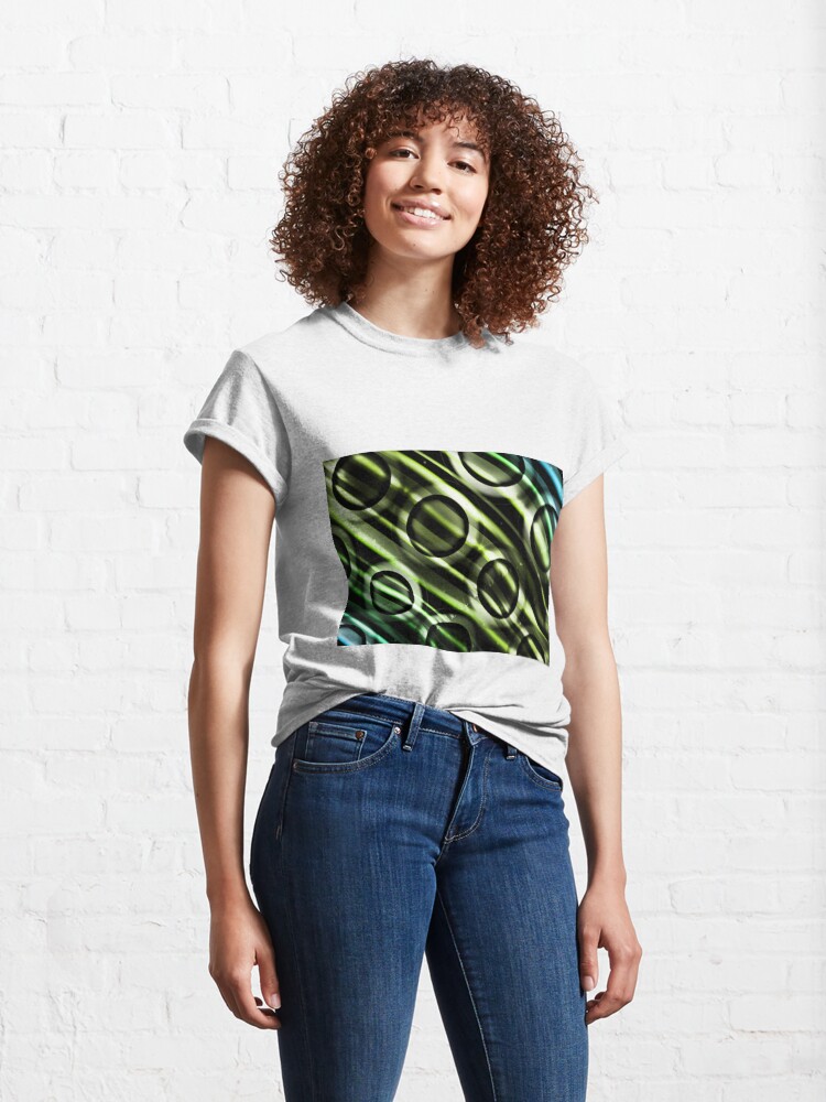 Alternate view of Green Yellow Blue Circles Design Classic T-Shirt