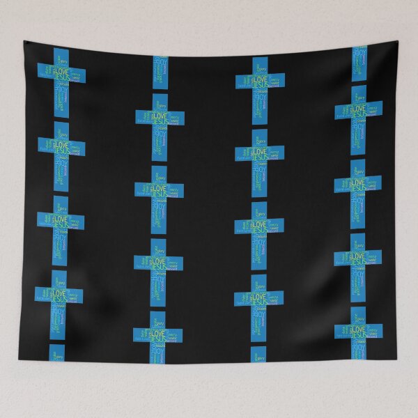 Item preview, Faith word cloud with cross background designed and sold by ittybittyowl.