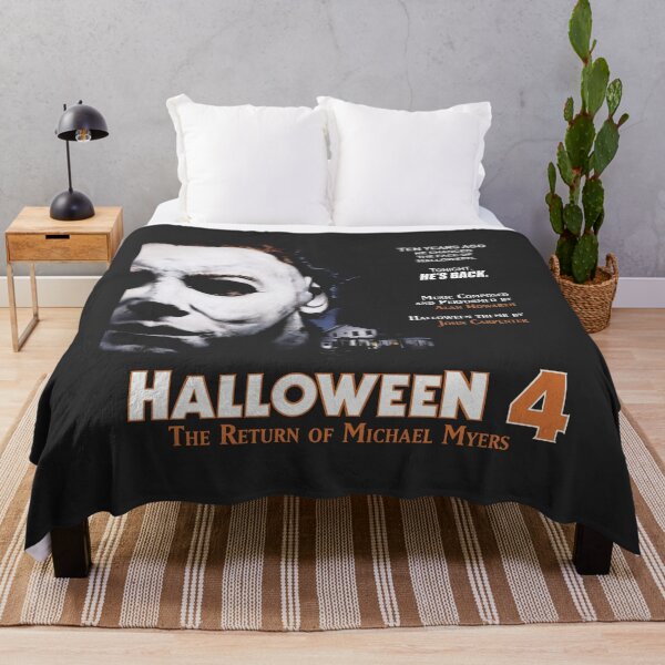 Halloween 4 The Return of Michael Myers Long Sleeve T Shirt Throw Blanket