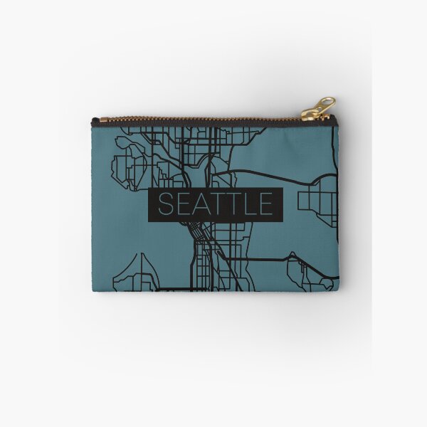 Item preview, Seattle Street Map Black and Blue designed and sold by HelloGentry.