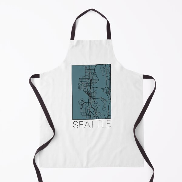 Item preview, Seattle Street Map Black and Blue designed and sold by HelloGentry.