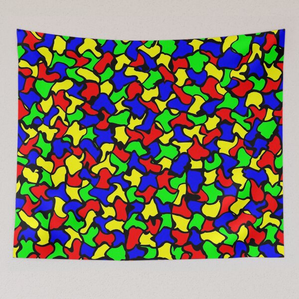 Item preview, Red Green and Blue Wobble Tiles designed and sold by MarkUK97.