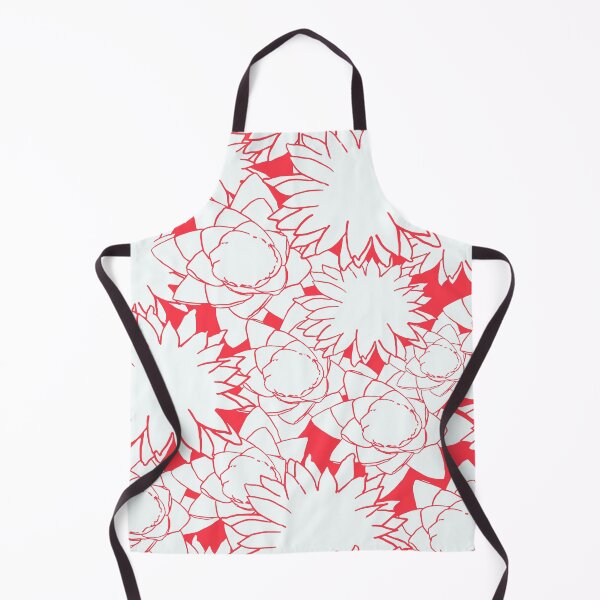 Item preview, Abstract Flowers in White on Red designed and sold by AlteredAtelier.
