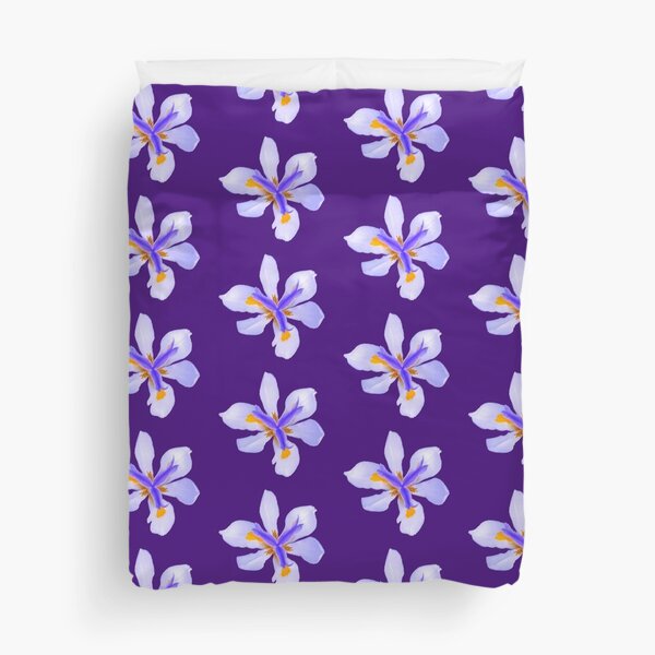 Wild Iris in Purple Duvet Cover