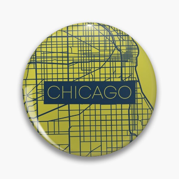 Item preview, Chicago Street Map Blue and Yellow designed and sold by HelloGentry.