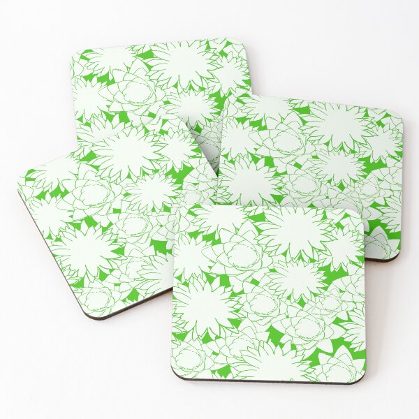 Item preview, Abstract White Flowers on Green designed and sold by AlteredAtelier.