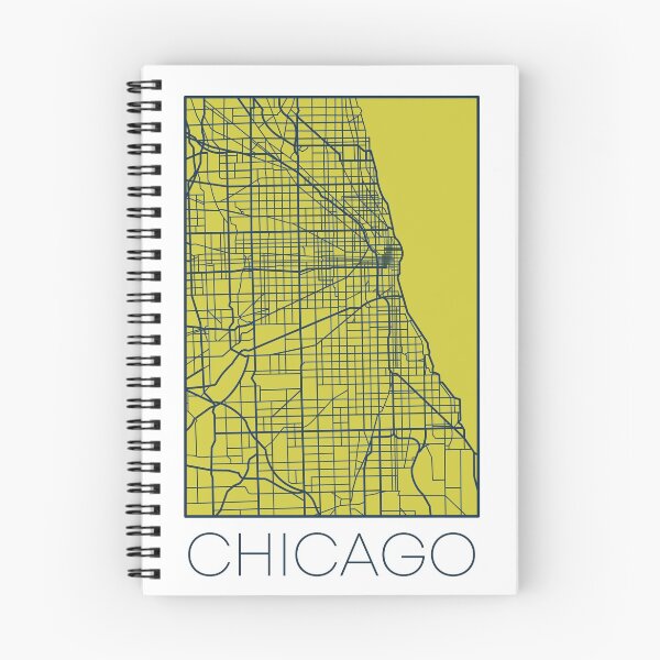 Item preview, Chicago Street Map Blue and Yellow designed and sold by HelloGentry.