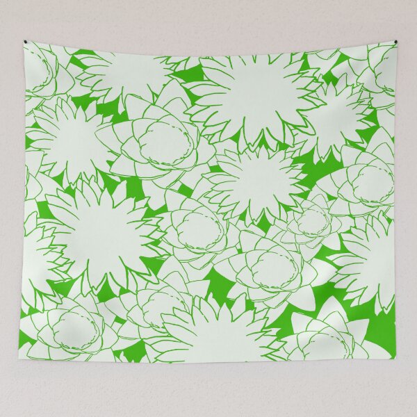 Item preview, Abstract White Flowers on Green designed and sold by AlteredAtelier.