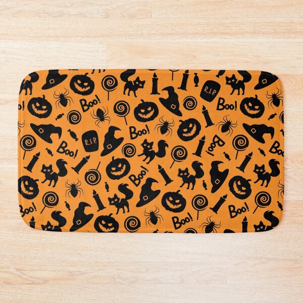 Item preview, Halloween pattern with black halloween elements. designed and sold by Xaphana.