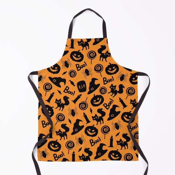 Item preview, Halloween pattern with black halloween elements. designed and sold by Xaphana.