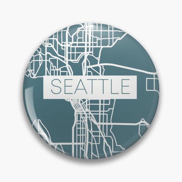 Item preview, Seattle Street Map White and Blue designed and sold by HelloGentry.