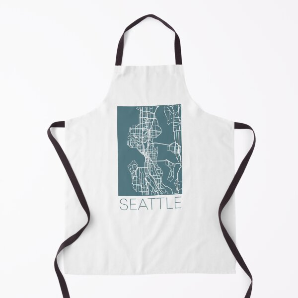 Item preview, Seattle Street Map White and Blue designed and sold by HelloGentry.