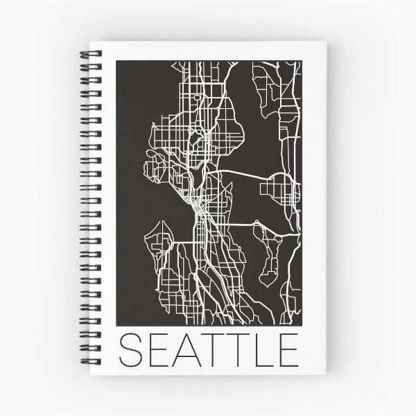 Item preview, Seattle Street Map White and Black designed and sold by HelloGentry.