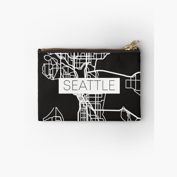 Artikelvorschau, Straßenkarte von Seattle, weiß und schwarz entworfen und verkauft von HelloGentry.