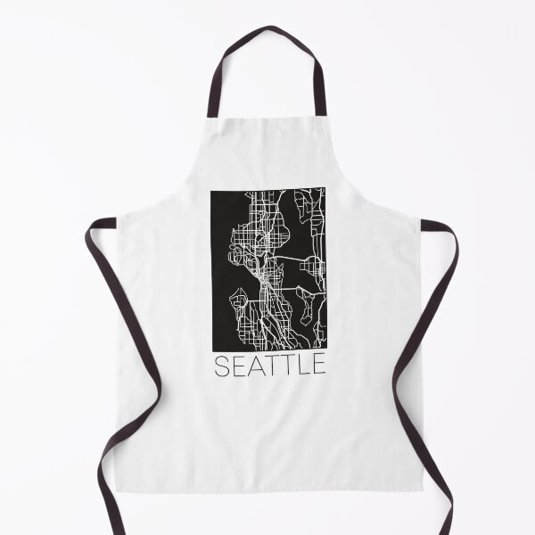 Item preview, Seattle Street Map White and Black designed and sold by HelloGentry.