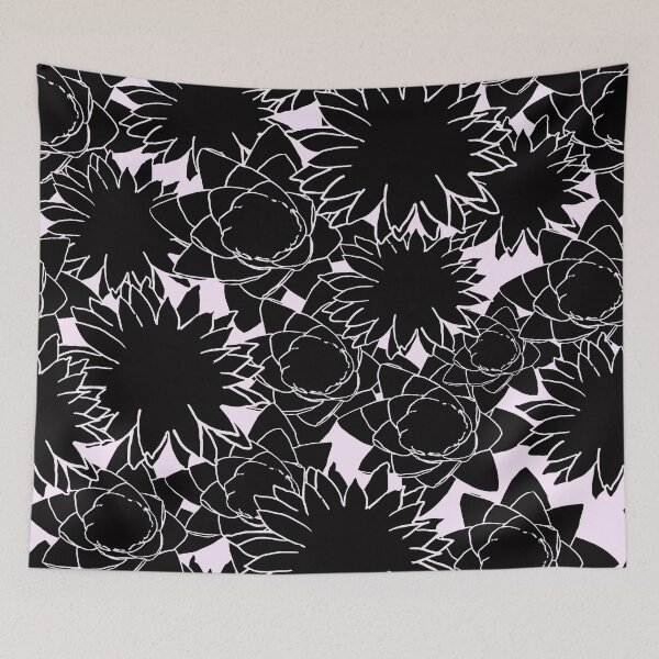 Item preview, Abstract Black Flowers on White designed and sold by AlteredAtelier.