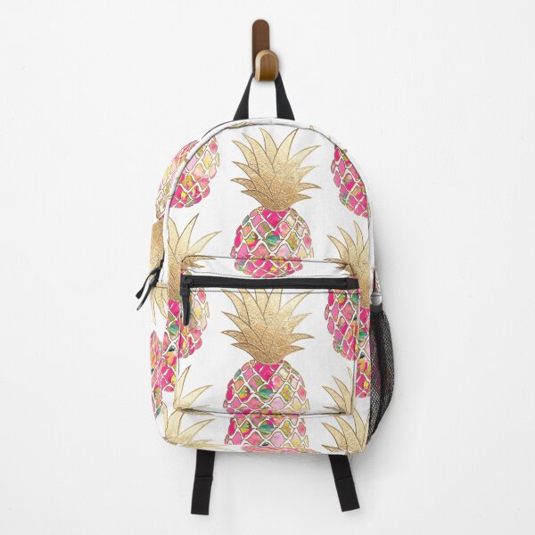 Artikelvorschau, Aloha Ananas, Pink + Faux Goldborten entworfen und verkauft von PixDezines.