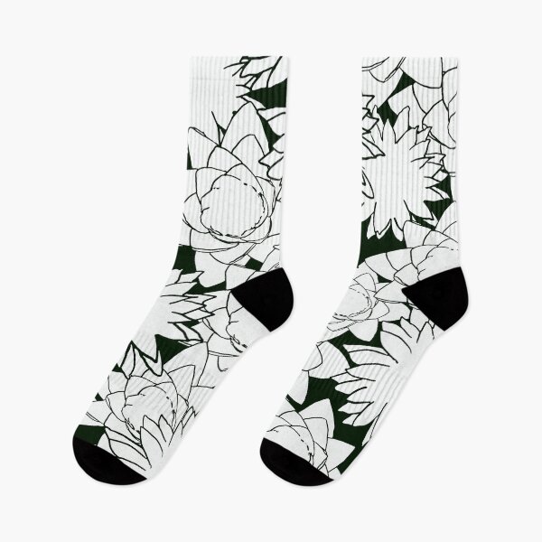 Item preview, Abstract White Flowers on Black designed and sold by AlteredAtelier.