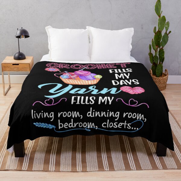Item preview, Crochet fills my days yarn fill my living room dinning room shirt designed and sold by ThomasTrump.