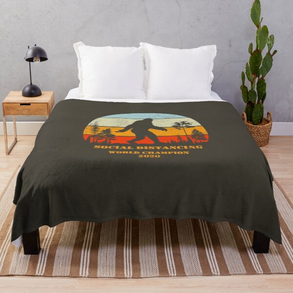 Item preview, Funny Social Distancing World Champion Bigfoot Yeti Sunset designed and sold by OdmiDesign.