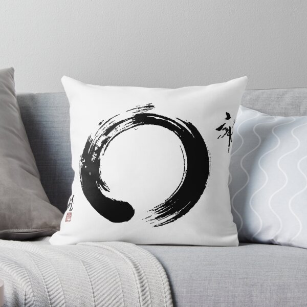 zen logo enso Throw Pillow