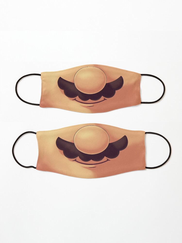 Alternate view of Plumber Mustache Mask // Funny Mouth, Gaming Classics, 80s 90s Platformer Mask