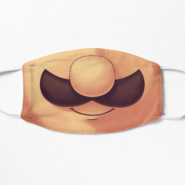 Plumber Brother Mustache Mask  // Funny Mouth, Gaming Classics, 80s 90s Platformer Flat Mask
