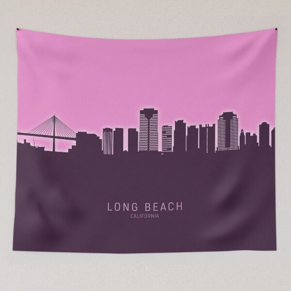 Item preview, Long Beach California Skyline designed and sold by ArtPrints.