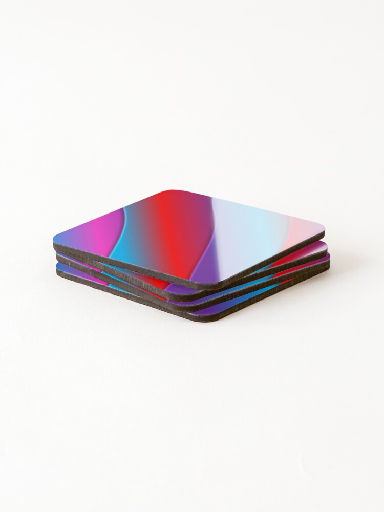 Thumbnail 4 of 5, Coasters (Set of 4), Abstract rainbow designed and sold by Rritu.