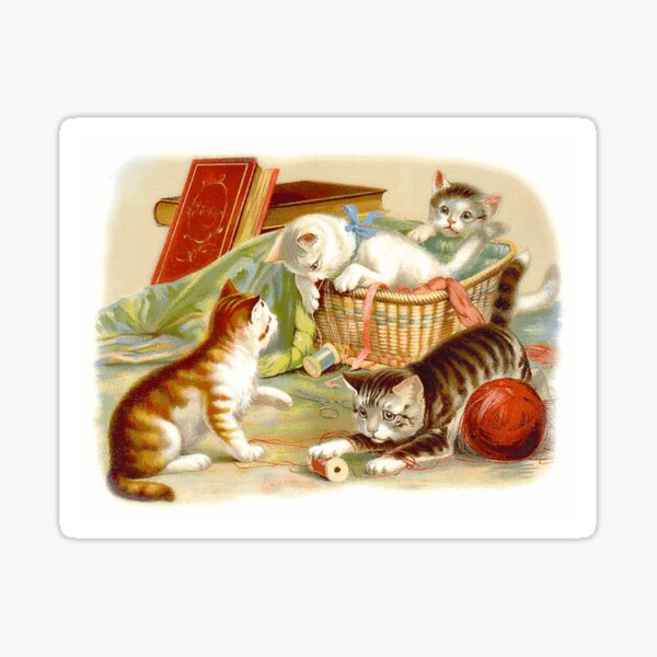 Kittens Playing Sticker