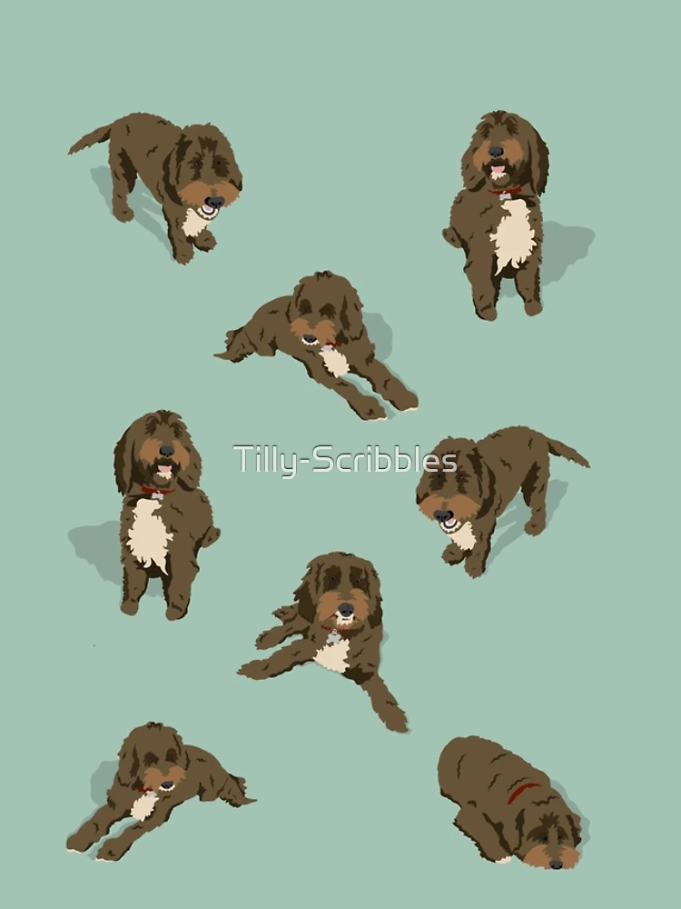 Thumbnail 4 of 4, iPhone Case, Cockapoo Pattern designed and sold by Tilly Scribbles.