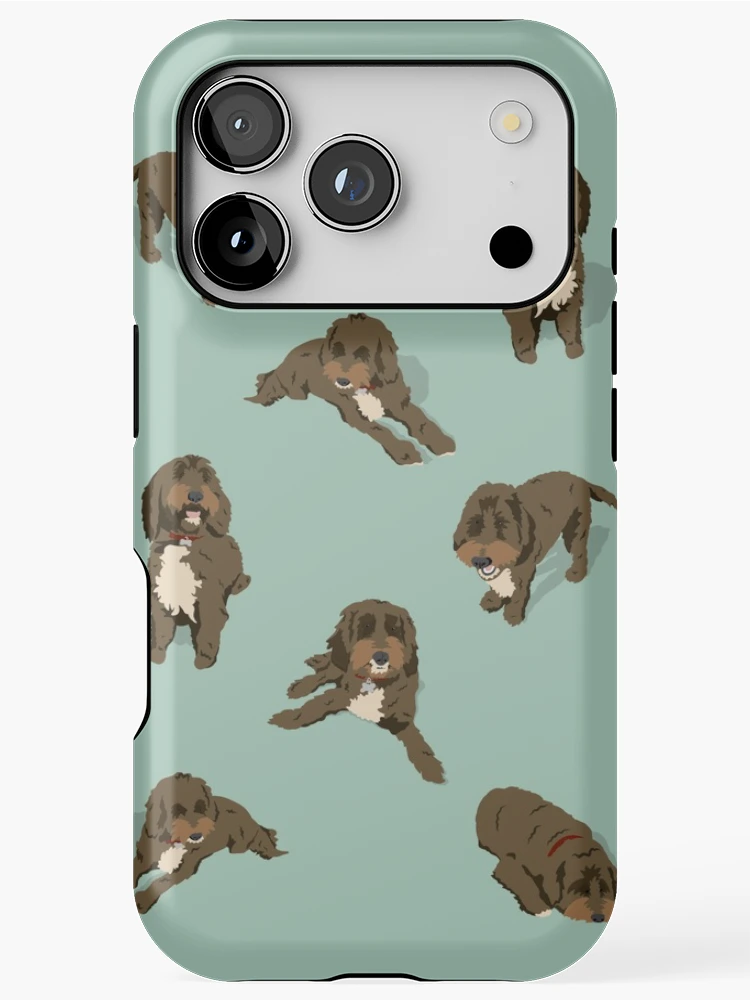 Thumbnail 1 of 4, iPhone Case, Cockapoo Pattern designed and sold by Tilly Scribbles.