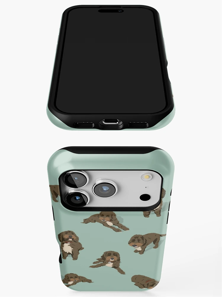 Thumbnail 3 of 4, iPhone Case, Cockapoo Pattern designed and sold by Tilly Scribbles.