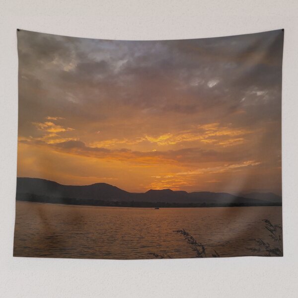 Item preview, Sunset over the mountains designed and sold by PriyanDecor.